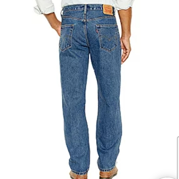 Mens Levis 550 Med Wash Relaxed 34 XTall Heavy Weight Outdoor Jeans Classic - Picture 14 of 16